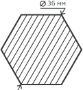 Шестигранник нержавеющий (пруток) 36 мм. 30Х13 горячекатаный, матовый