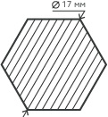 Шестигранник нержавеющий (пруток) 17 мм. 30Х13 горячекатаный, матовый